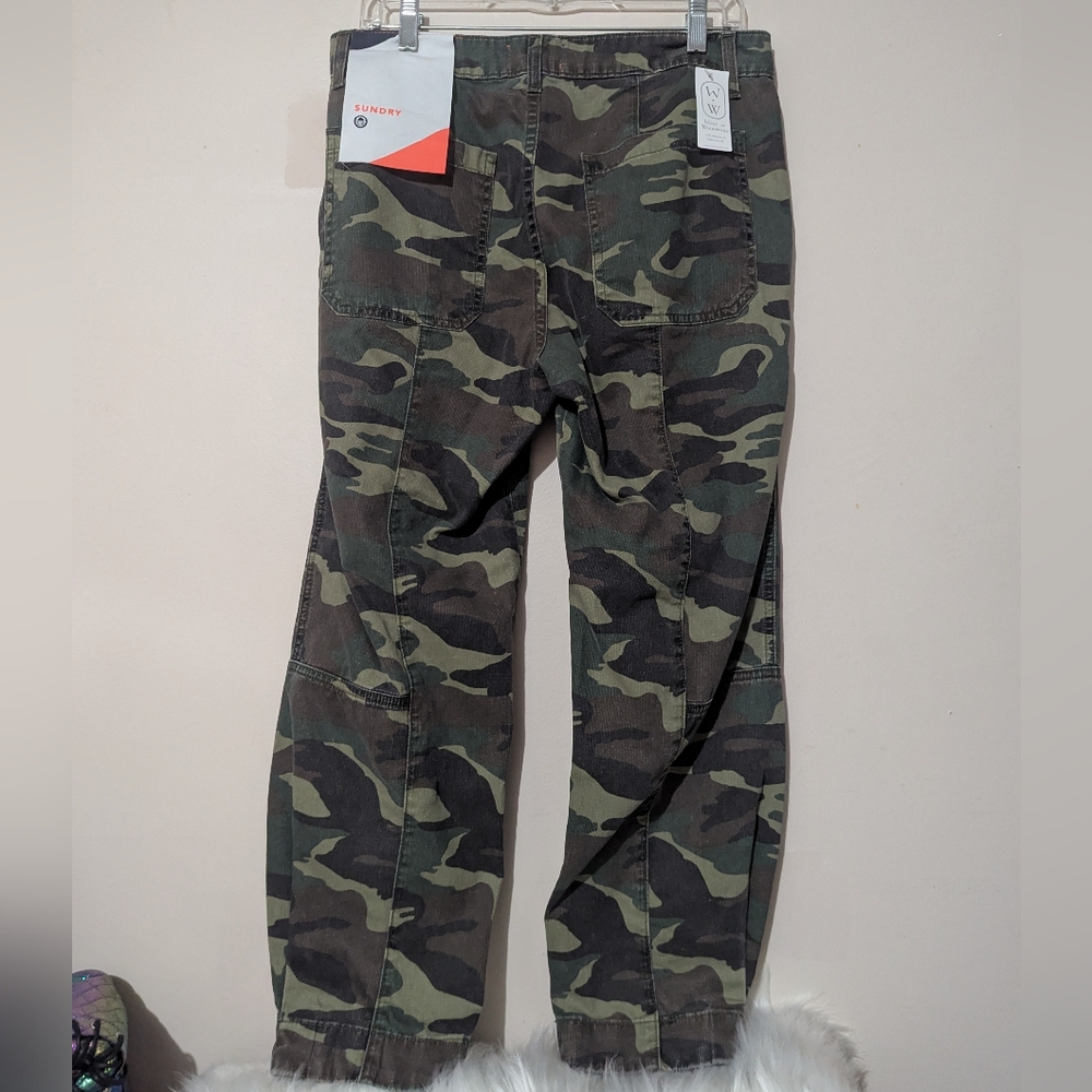 Sundry Camo Pants Utility Joggers Camouflage Dusk Size 29 New With Tags! - Picture 9 of 16
